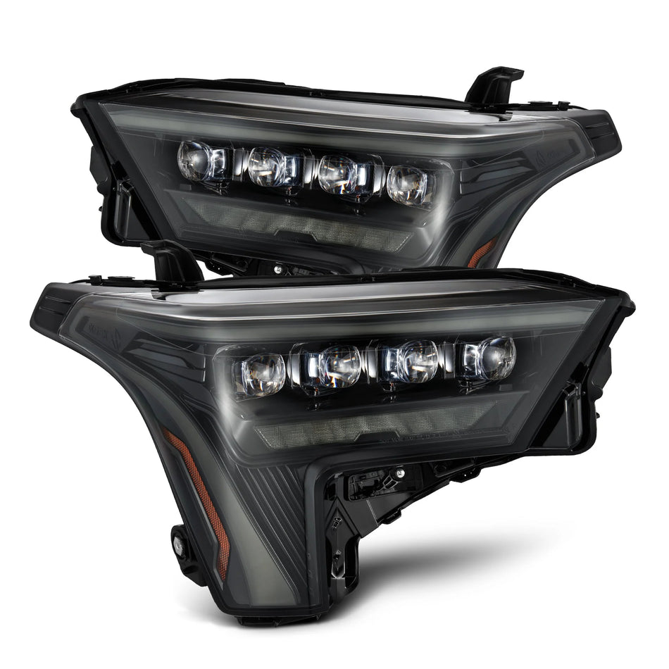 Alpha Rex 22-24 Toyota Tundra/Sequoia NOVA-Series LED Projector Headlights Alpha-Black w/ White DRL