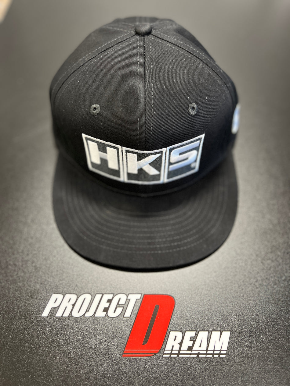 HKS Flat Brim No.87 Oil Splash Hat Black